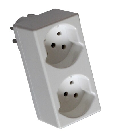 Doppelstecker T15 weiss